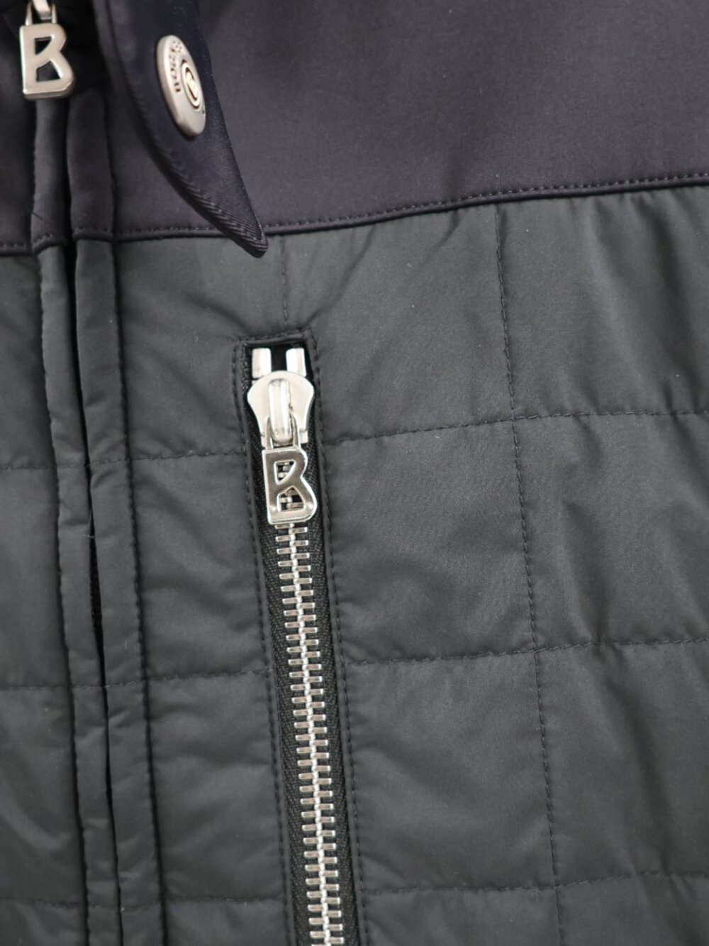 Vintage Bogner Jacket Women Small Quilted Full Zip apres ski Zip Pockets Black - Picture 4 of 13